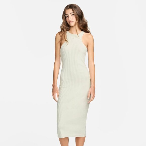 Nike Dresses & Skirts - (M) NWT Nike Sportswear Chill Rib Women's Slim Sleeveless Midi Dress